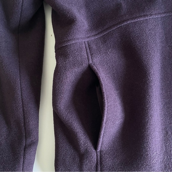 Larry Levine Women’s Sport Purple Wool Long Jacket - Picture 7 of 14